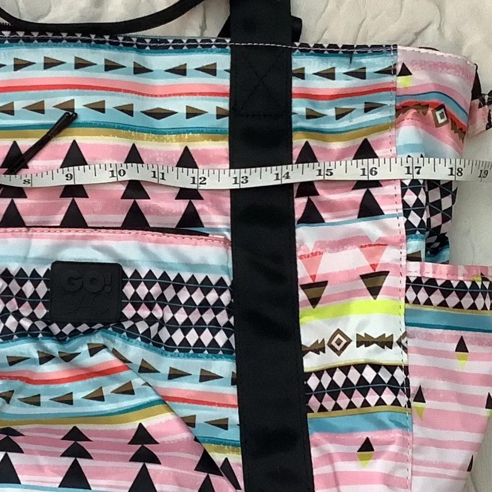 EUC GO! SAC tote overnight‎ diaper bag tote 3 piece set Aztex